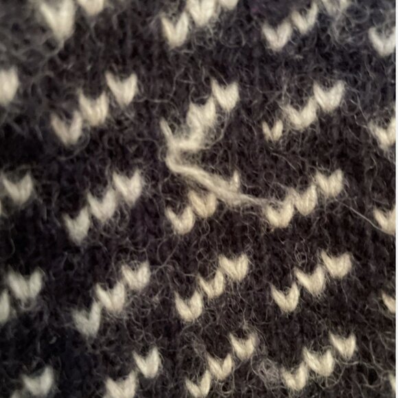 L.L. Bean Sweater Mens XXL bird's eye zipper front wool sweater fleece lined - Picture 10 of 12